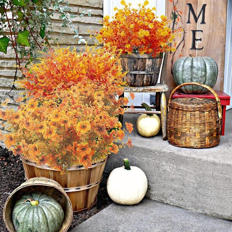 1Pcs Bundle Artificial Fall Fl - Dried Flower Bunch review and price
