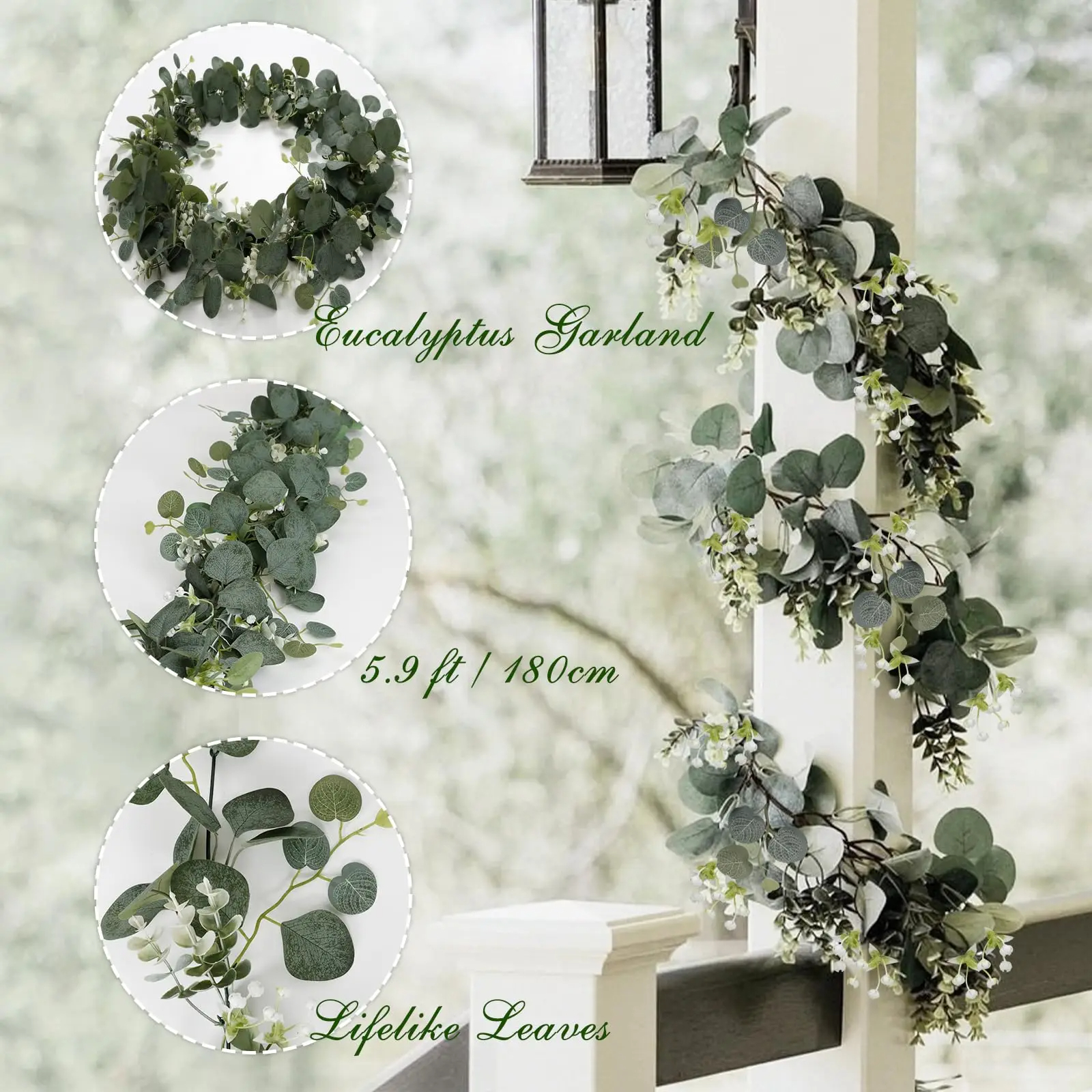 1pc Artificial Eucalyptus Leav - Eucalyptus Preserved review and price